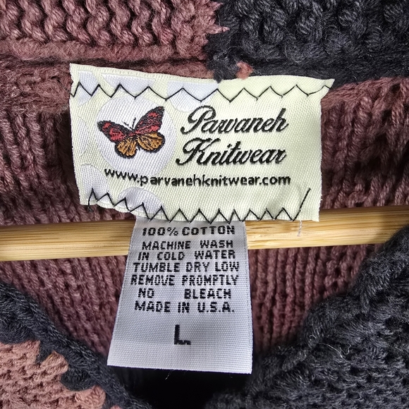 Vintage Chunky Knit Sweater Cardigan Size Large - Picture 3 of 9